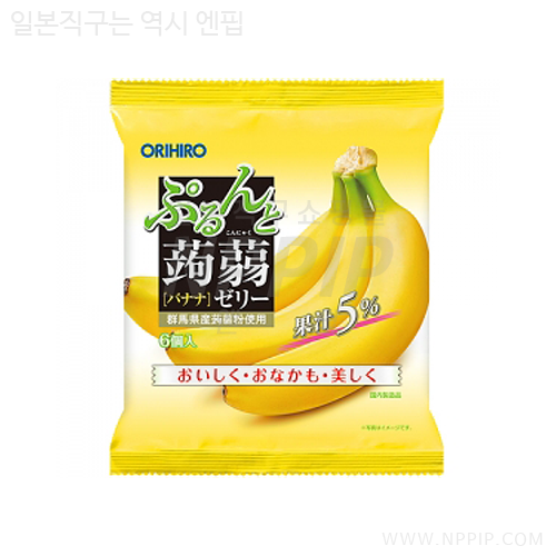 [특가]오리히로 푸룬토 곤약젤리 파우치 바나나맛 6개입 10개 세트