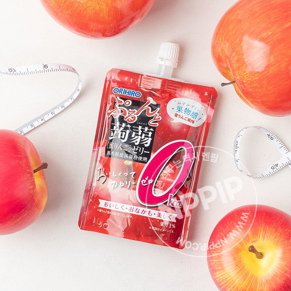 오리히로 푸룬토 곤약젤리 스탠딩 칼로리 제로 꿀 사과 130g