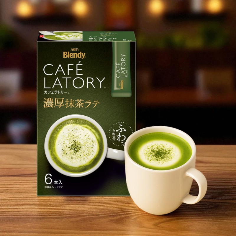 AGF Blendy 카페라토리 스틱 진한 말차라떼 6개입