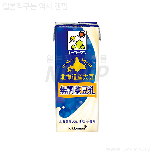 Q1 [키코만]훗카이도산 콩 무조정 두유 200ml X18개입