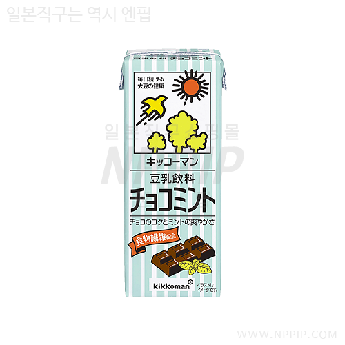 [키코만]두유음료 초코민트 200mlX18개입