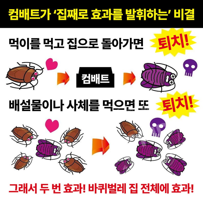 킨쵸 바퀴벌레 퇴치 컴뱃 현관·베란다용 1년용 6개입