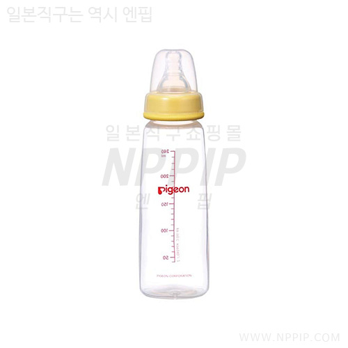 [피죤] 슬림 타입 젖병 (플라스틱제·실리콘 고무제 젖꼭지 포함) 240ml