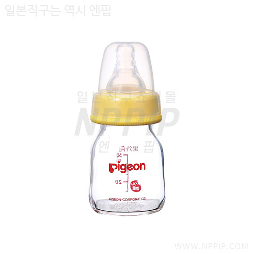 [피죤] 슬림 타입 과즙용 젖병 (내열 유리제·실리콘 고무제 젖꼭지 포함) 50ml