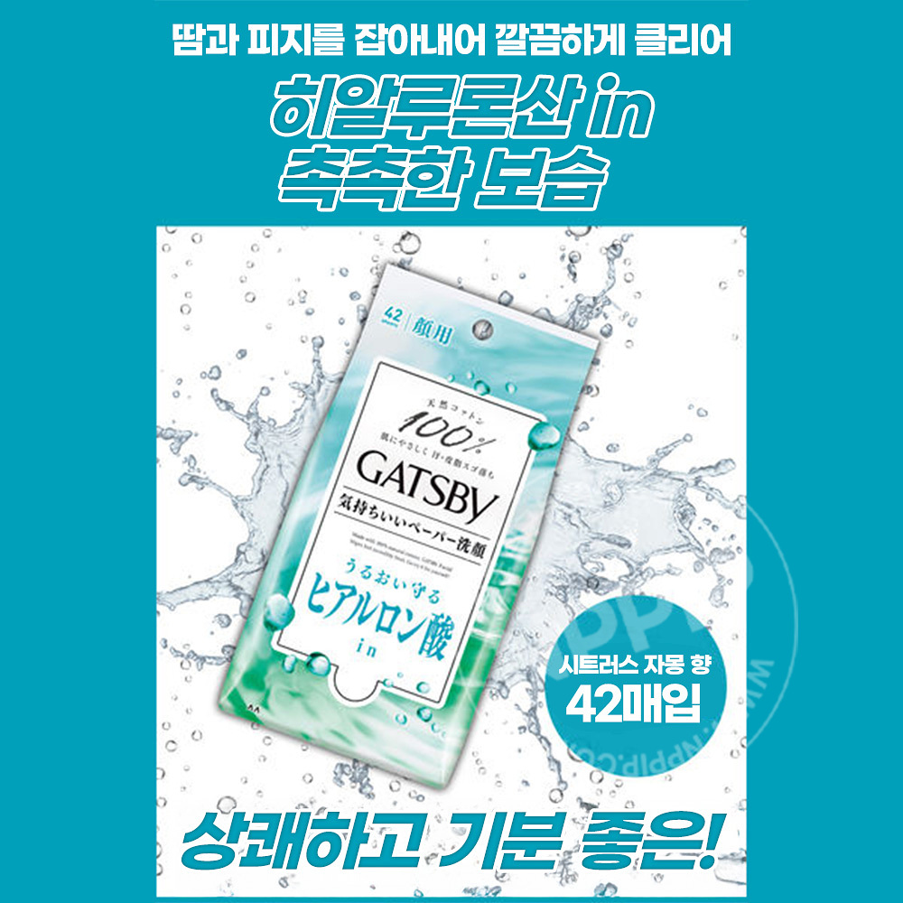 [갸스비]보송보송 데오드란트 바디 페이퍼 프레시 사봉 (30매입)