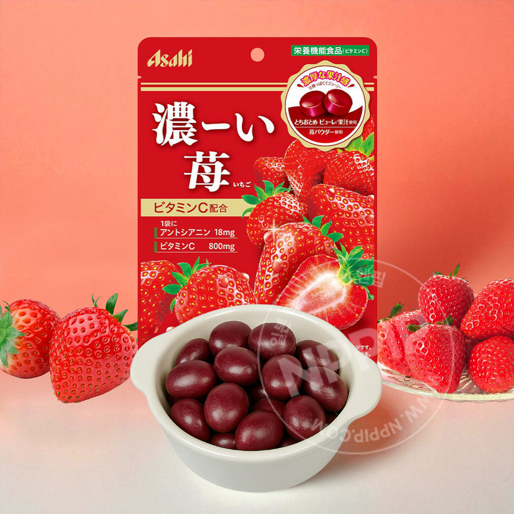 아사히 기능성 영양 캔디 진한 과일맛 사탕 5종 (블루베리/귤/딸기/망고/사과)