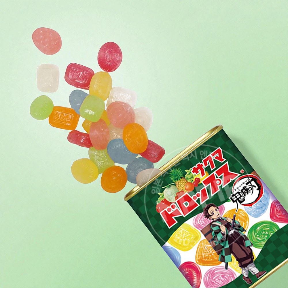 사쿠마 드롭스 귀멸의 칼날 깡통 사탕 캔디 10개 세트