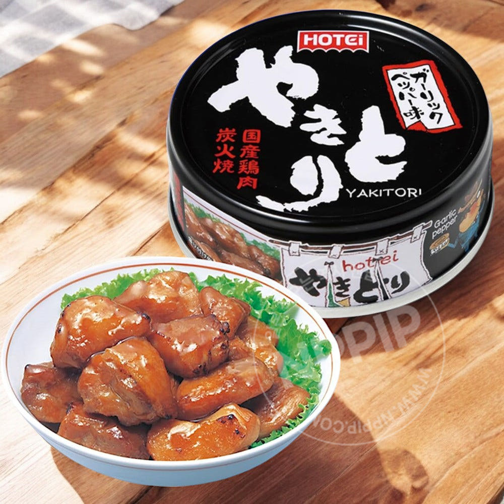 호테이 숯불 닭꼬치 야키토리 통조림 3종 (타레/갈릭페퍼/소금)
