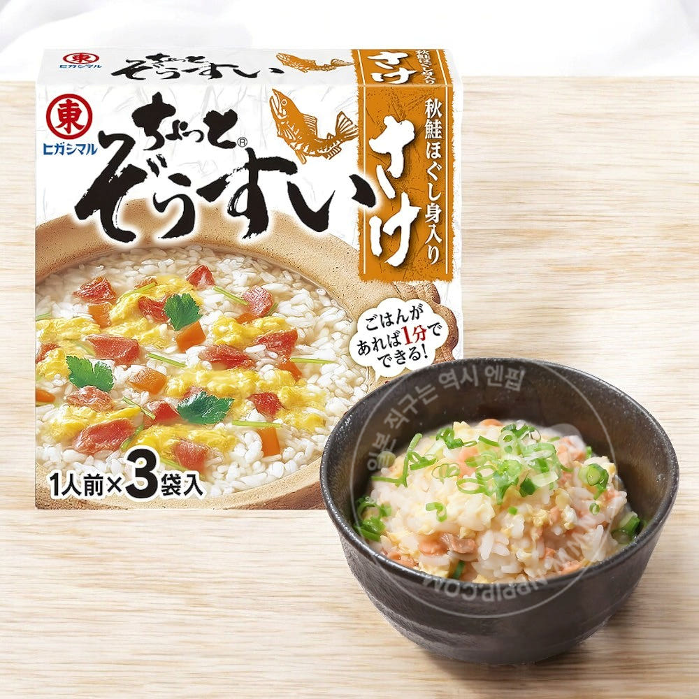 히가시마루 간편 죽 만들기 3종 (닭/게살/연어)