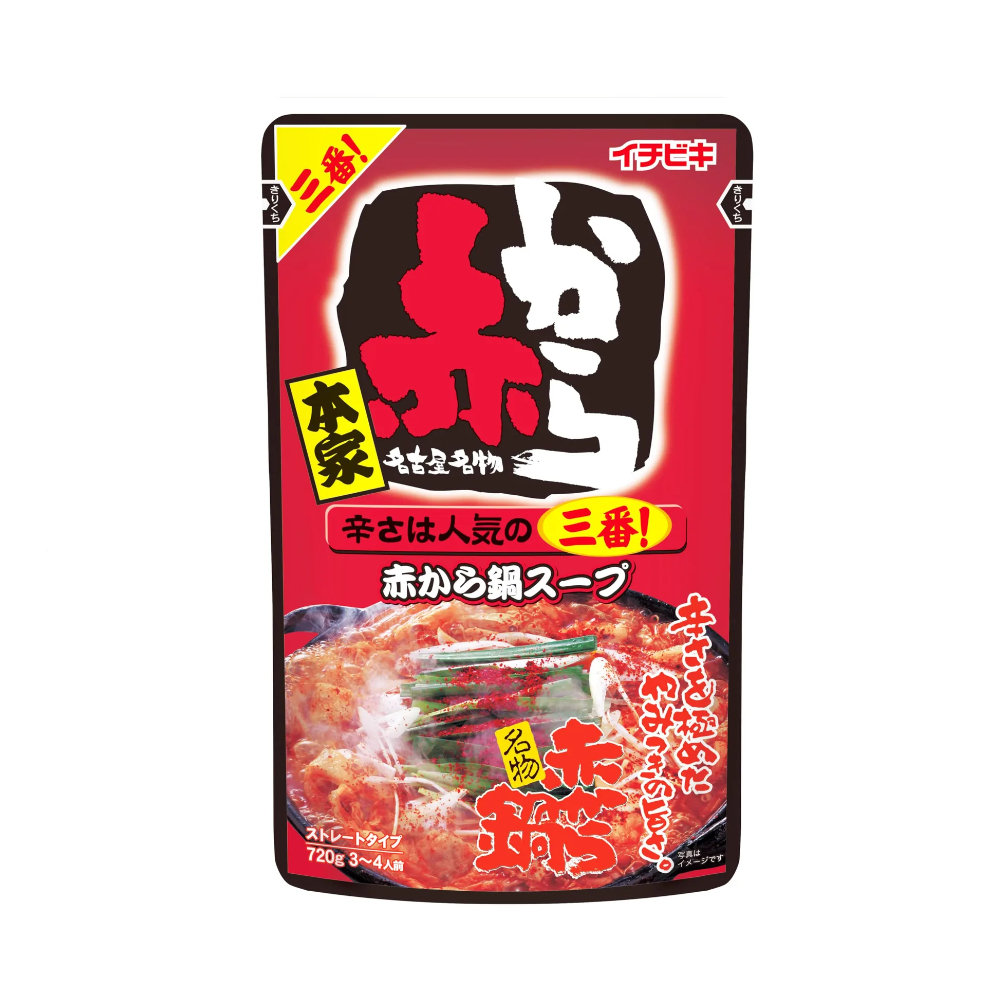 이치비키 아카카라 나베 일본 매운 전골 요리 소스 3~4인분 3종