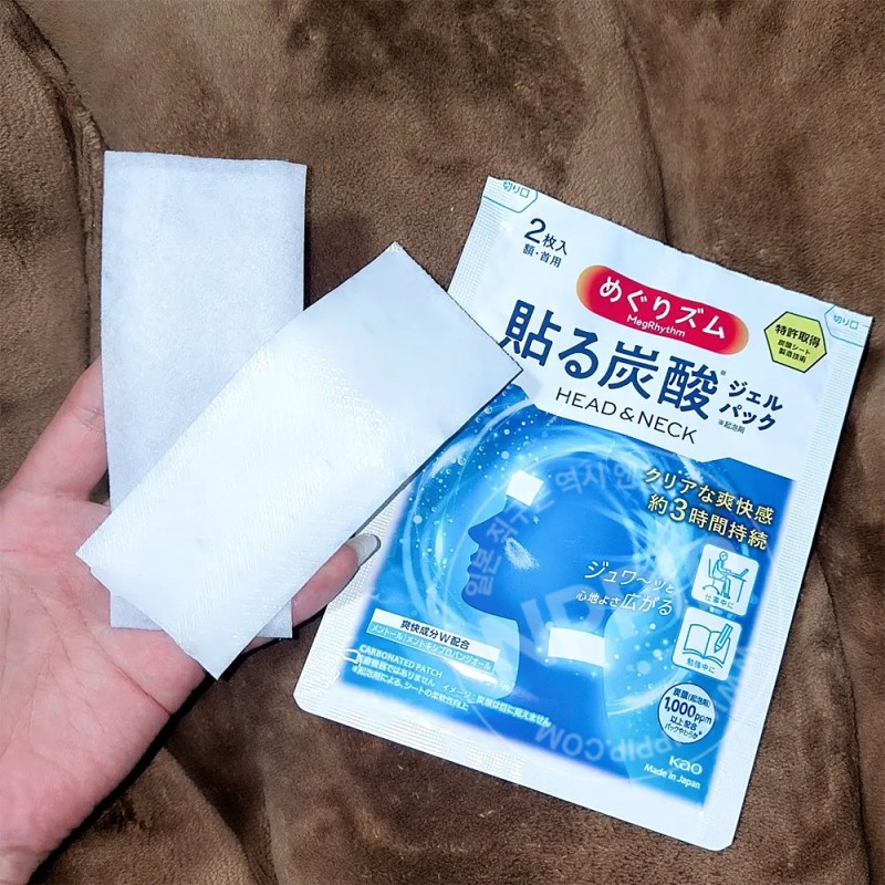 카오 메구리즘 붙이는 탄산 냉감 젤팩 머리 목용 6매입