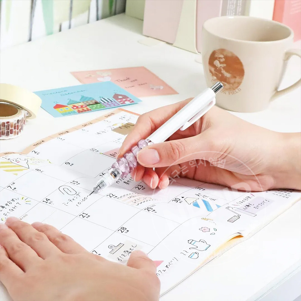 쿠츠와 프뉴 스파이럴 실리콘 펜슬 연필 그립 홀더 6종