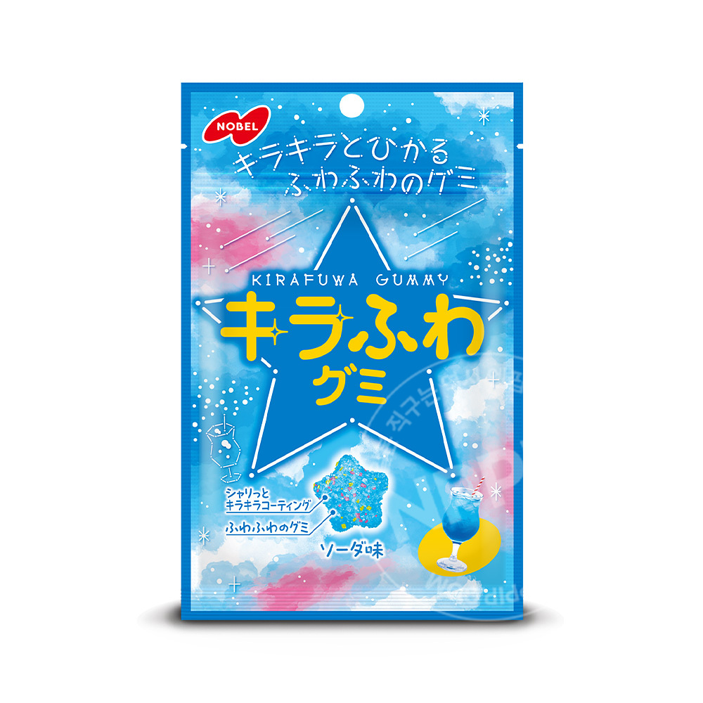 노벨 키라후와 소다맛 별모양 일본 젤리 구미 50g