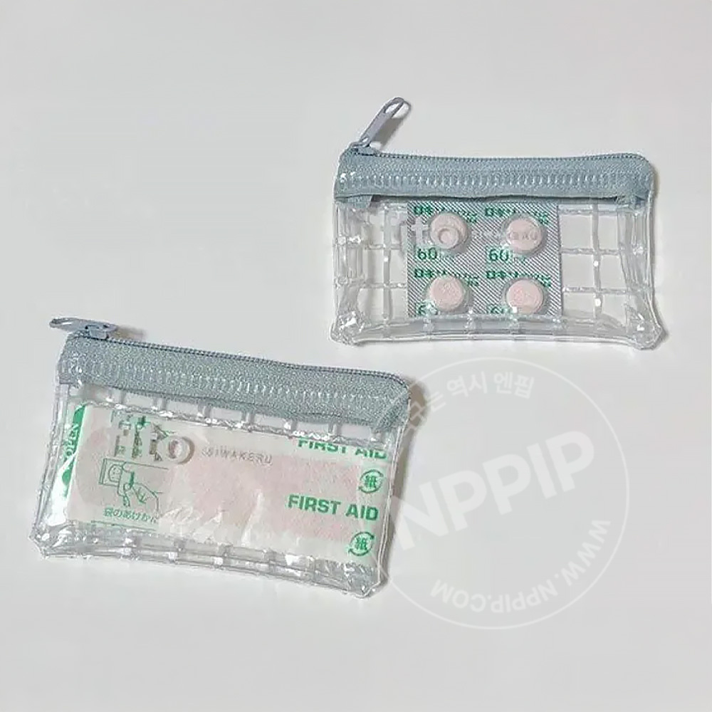 다이소 문구류 소지품 소품 보관 케이스 미니 지퍼백 2개입