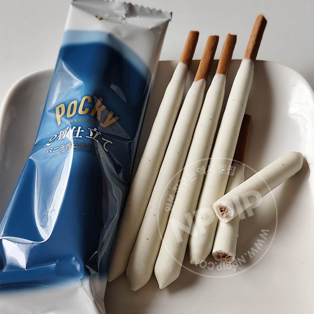 글리코 포키 빼빼로 두겹 바닐라 화이트 2봉입 일본 과자