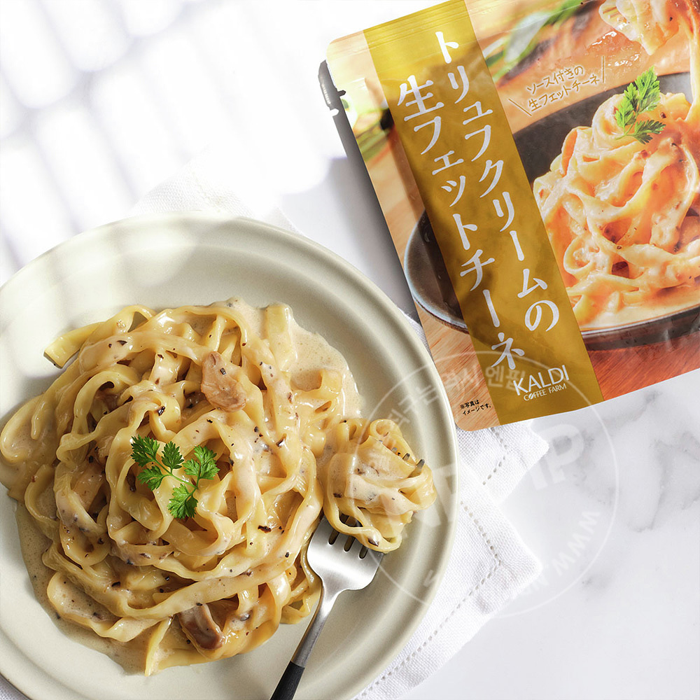 칼디 트러플 크림 생면 페투치네 렌지로 만드는 파스타 202g