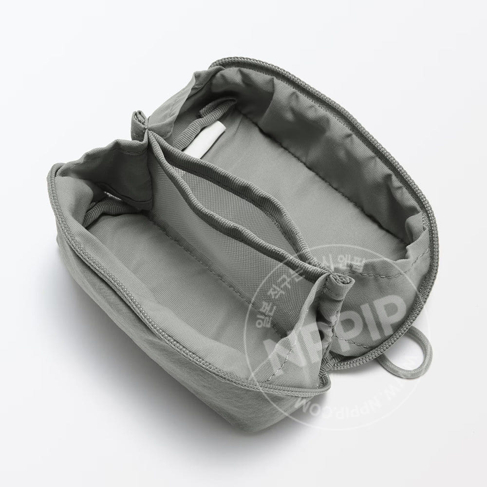 무인양품 링클 나일론 크게 열리는 파우치 S 3종