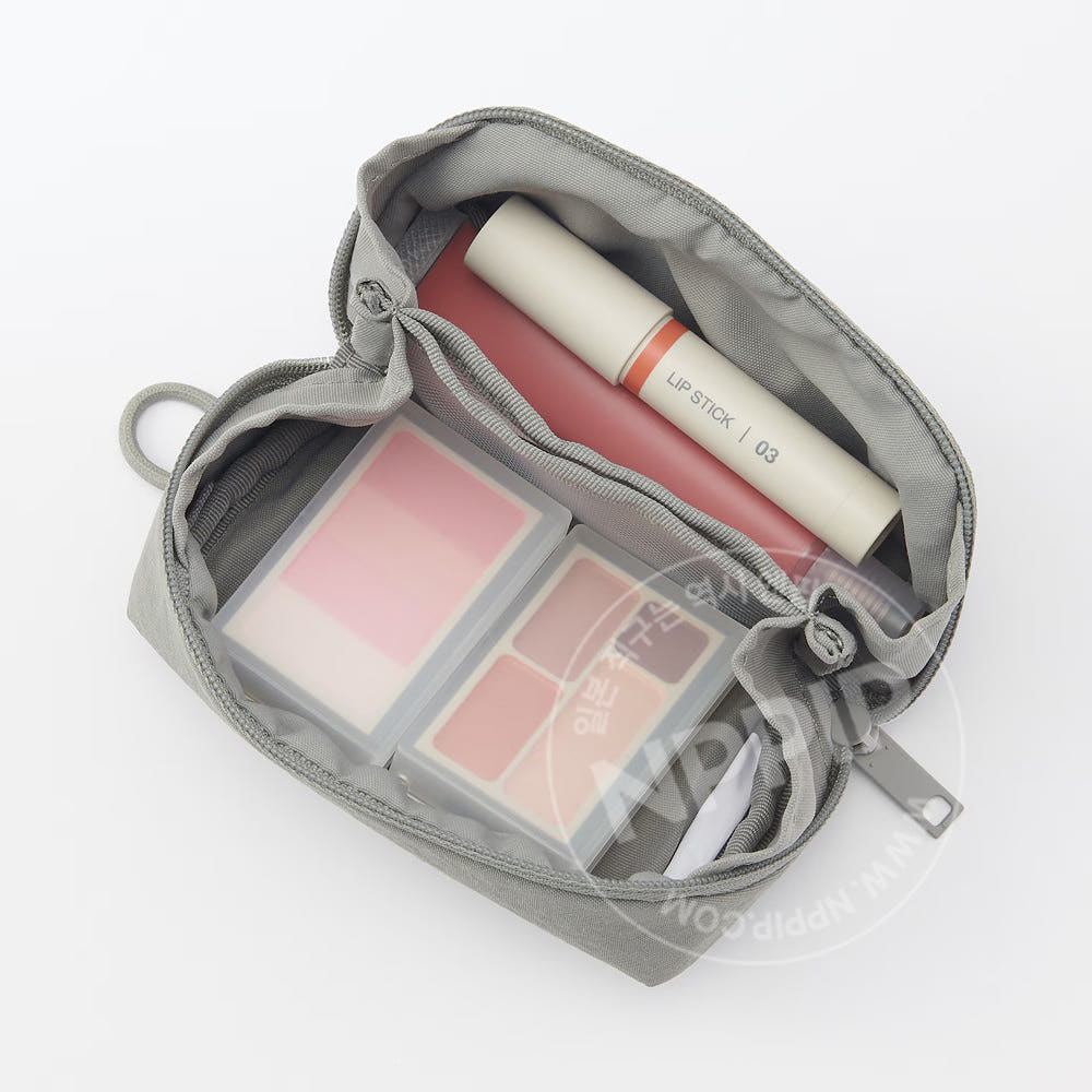 무인양품 링클 나일론 크게 열리는 파우치 S 3종