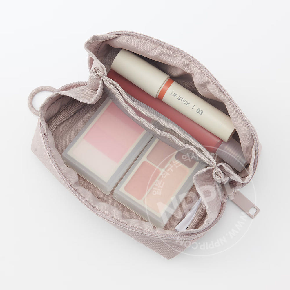 무인양품 링클 나일론 크게 열리는 파우치 S 3종