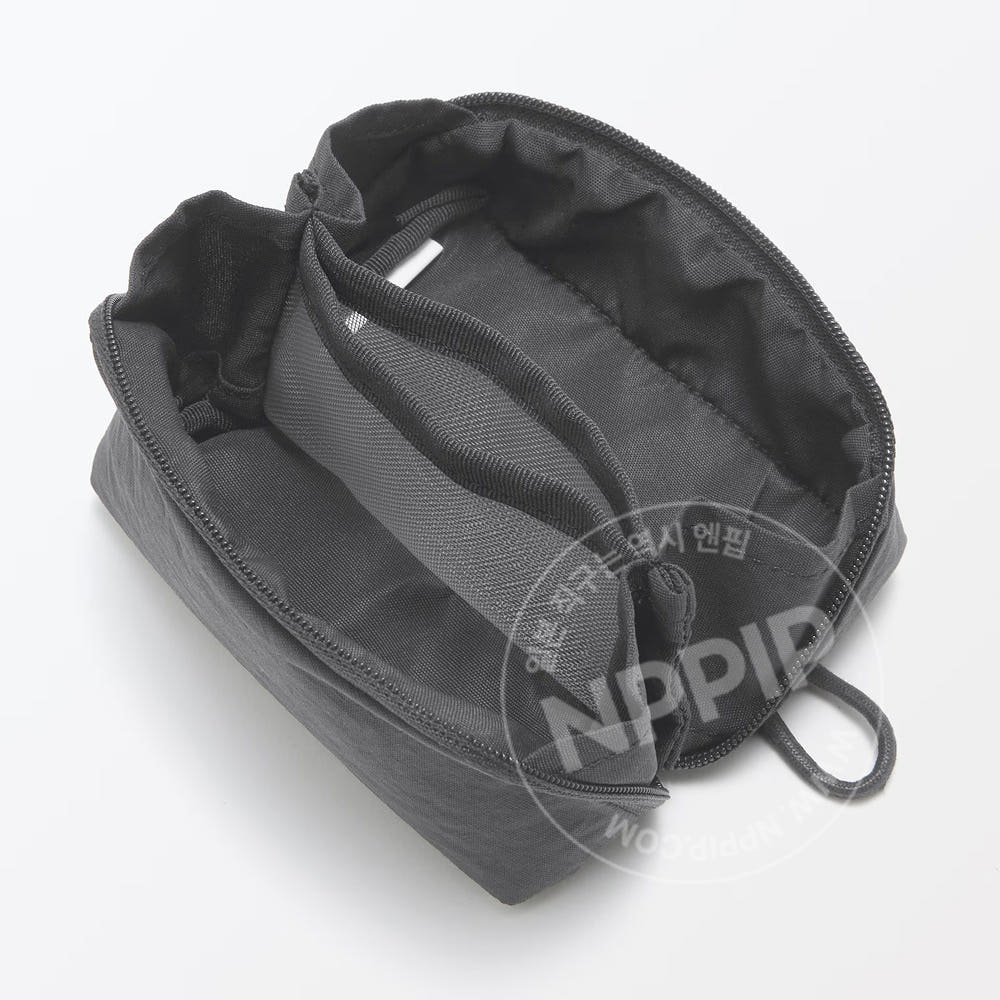 무인양품 링클 나일론 크게 열리는 파우치 S 3종