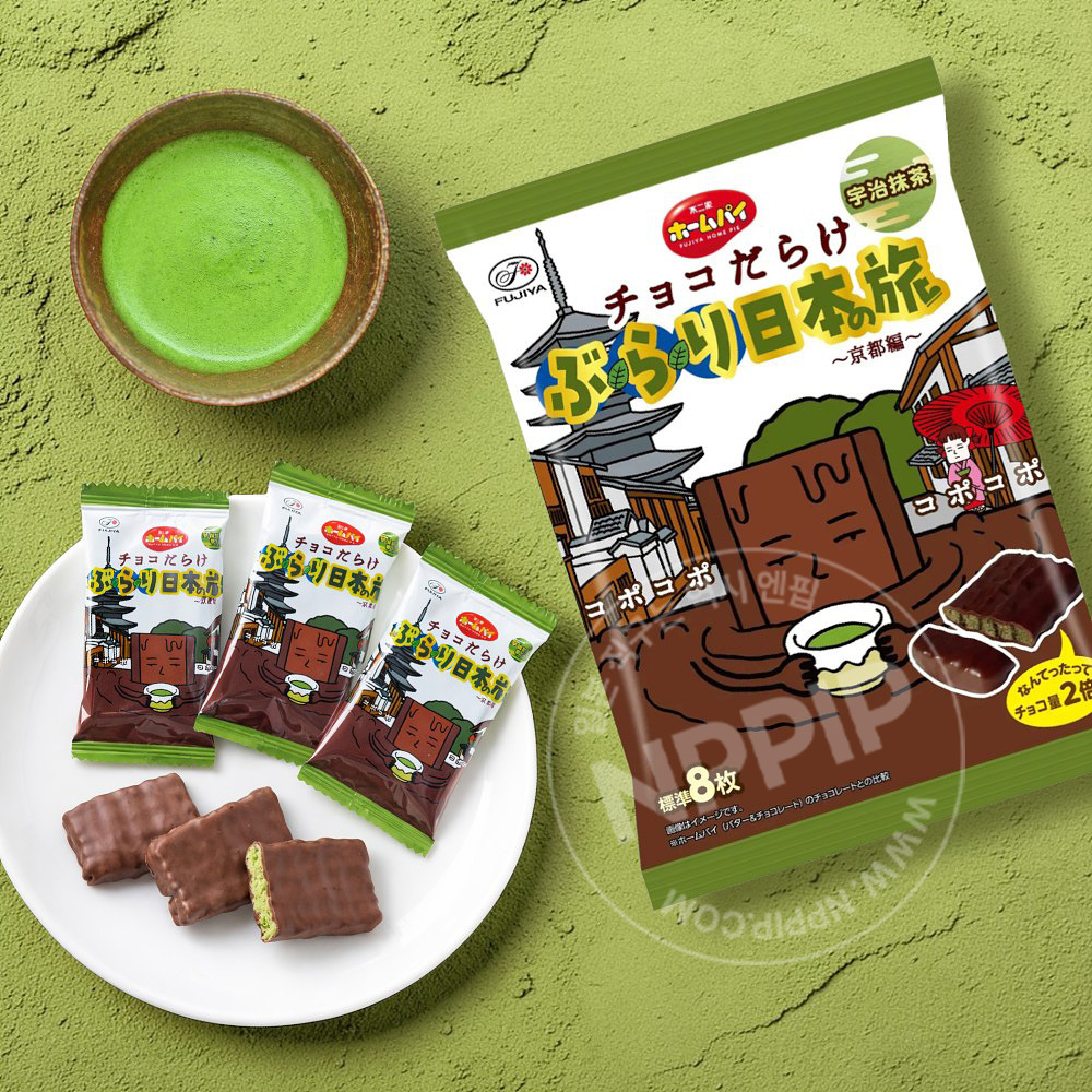 후지야 홈파이 초코다라케 교토 우지말차맛 8개입