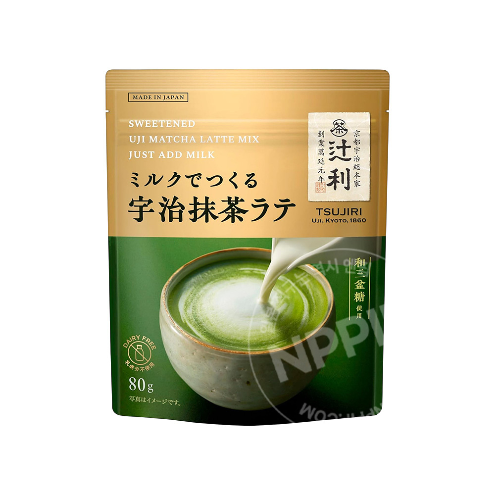 카타오카 츠지리 우유로 만드는 우지 말차 라떼 파우더 80g