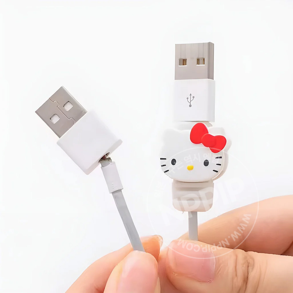 산리오 케이블 프로텍터 충전선 보호 캡 커버 3종