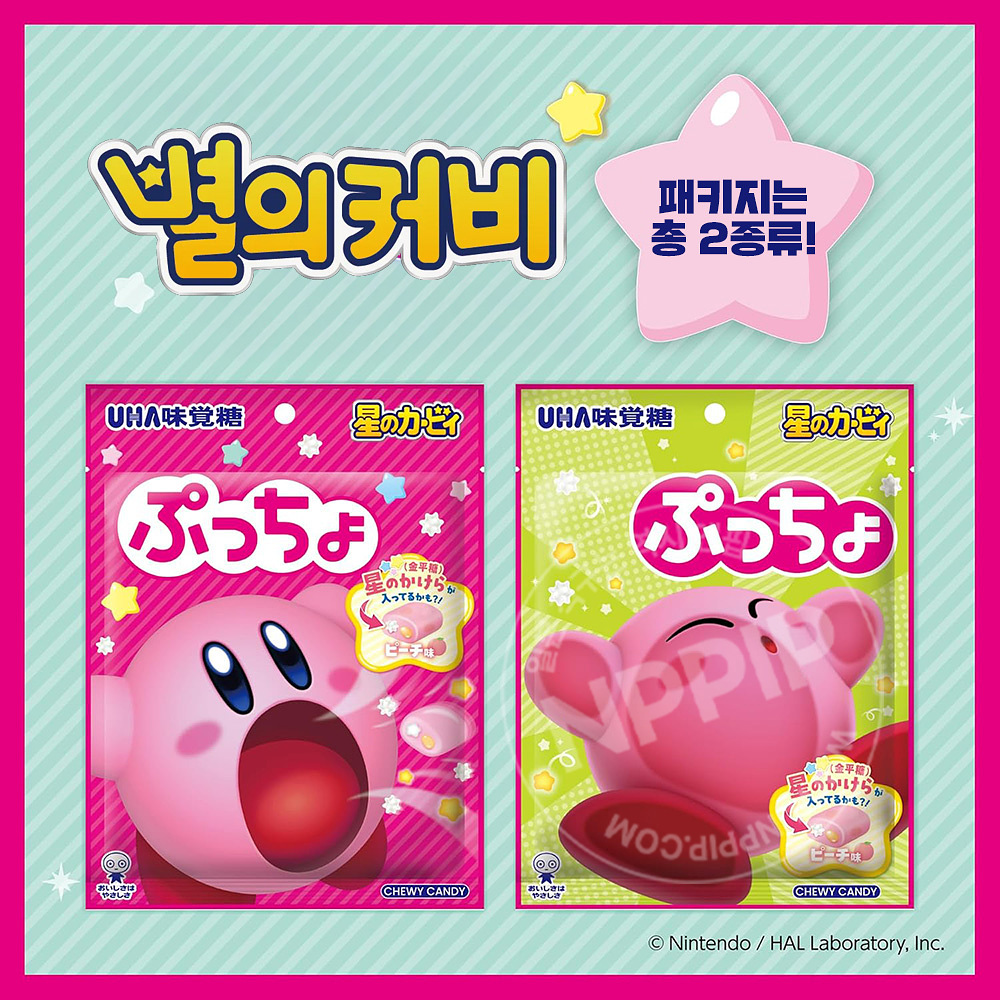 UHA미각당 푸쵸 별의 커비 복숭아맛 52g