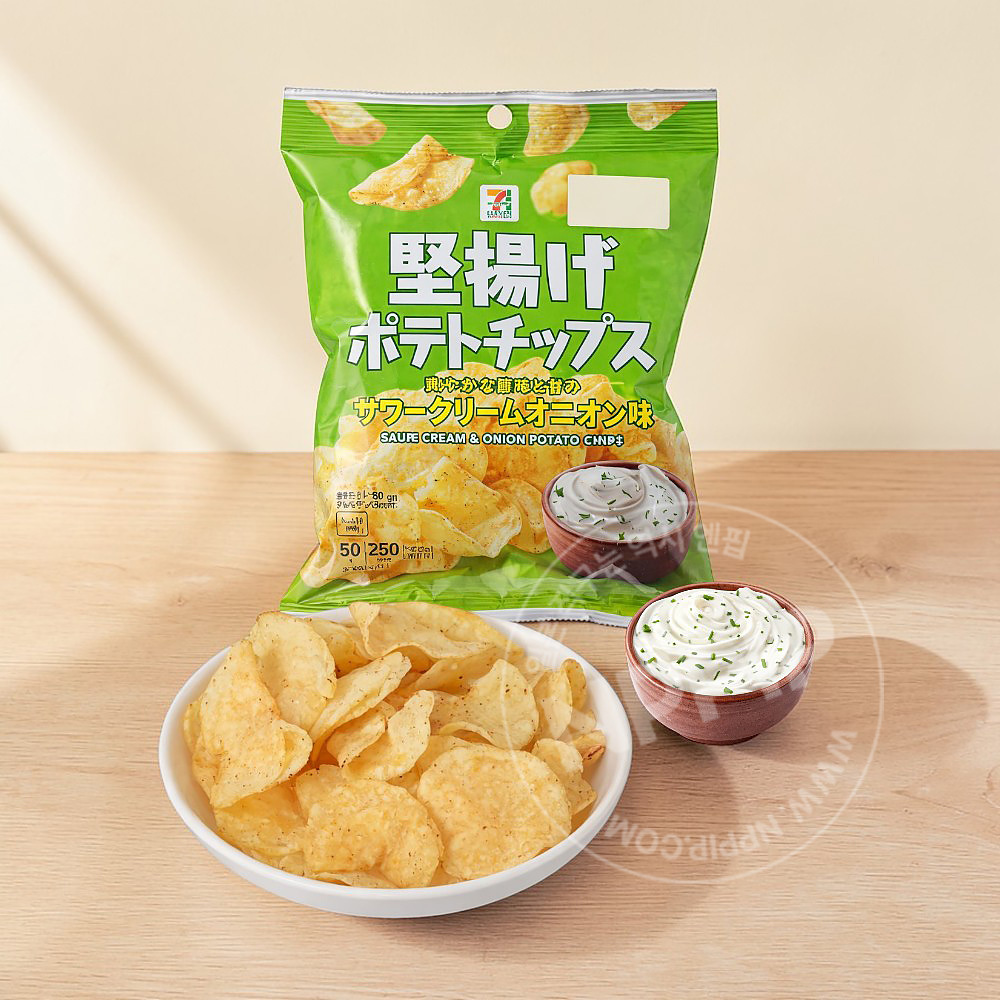 세븐일레븐 포테이토칩스 카타아게 사워크림 어니언맛 감자칩 50g