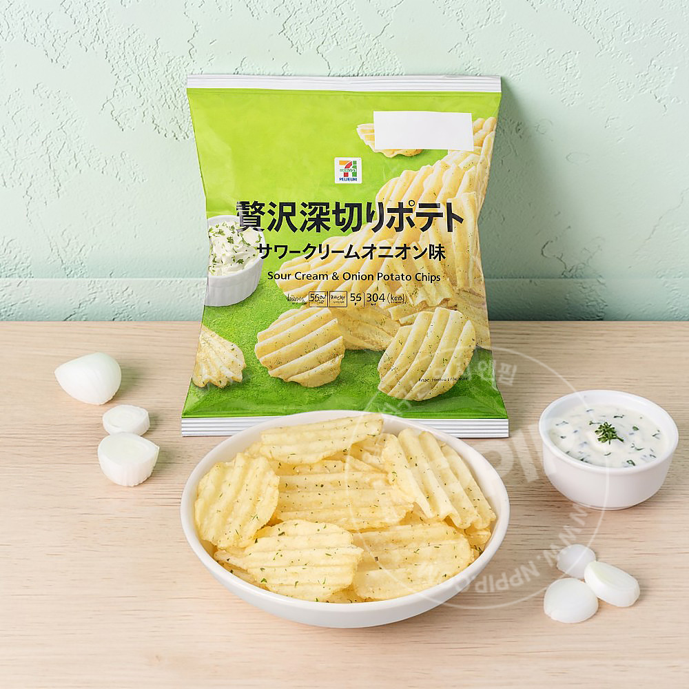 세븐일레븐 포테이토칩스 두껍게 썬 진한 사워크림 어니언맛 감자칩 55g