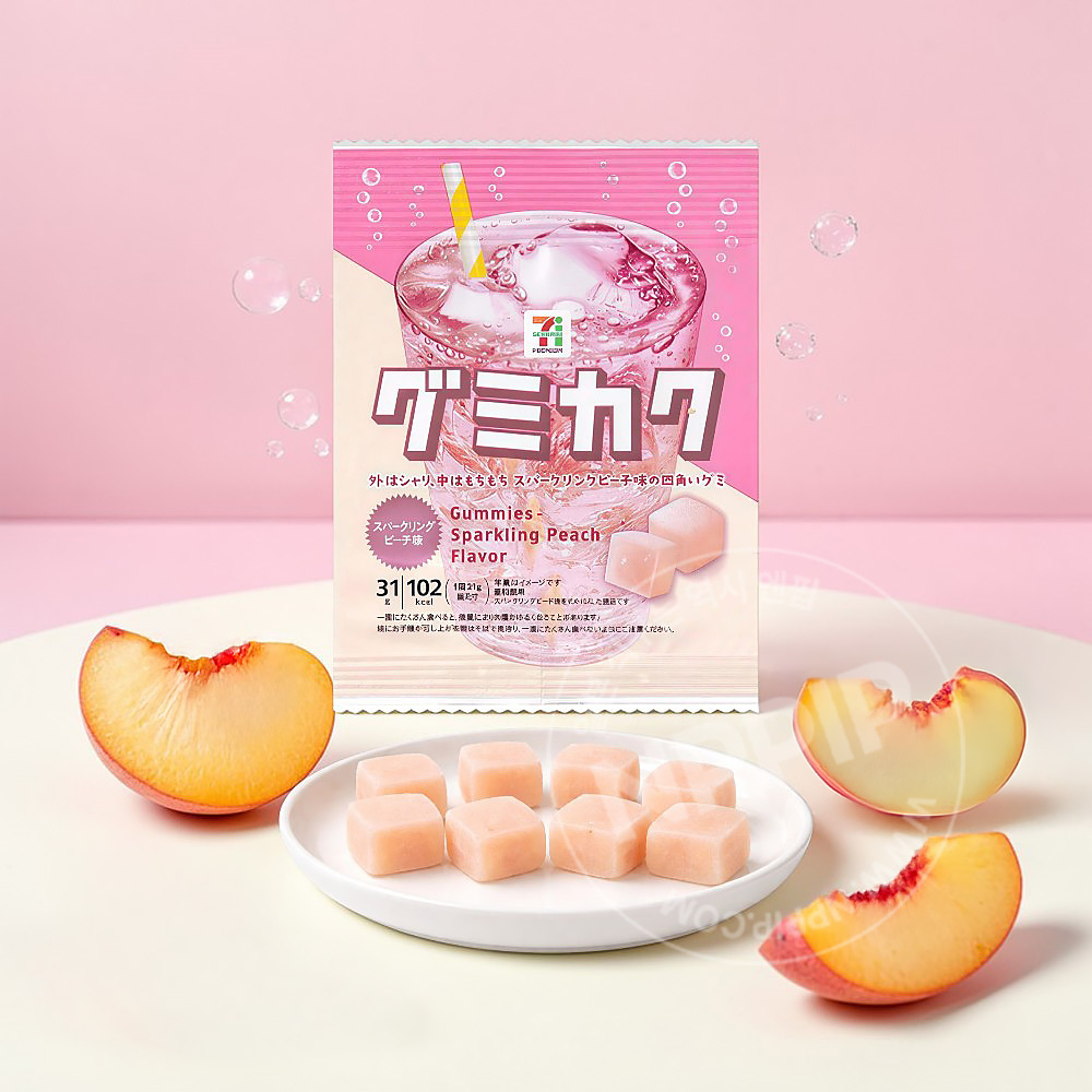 세븐일레븐 구미카쿠 스파클링 복숭아맛 젤리 31g