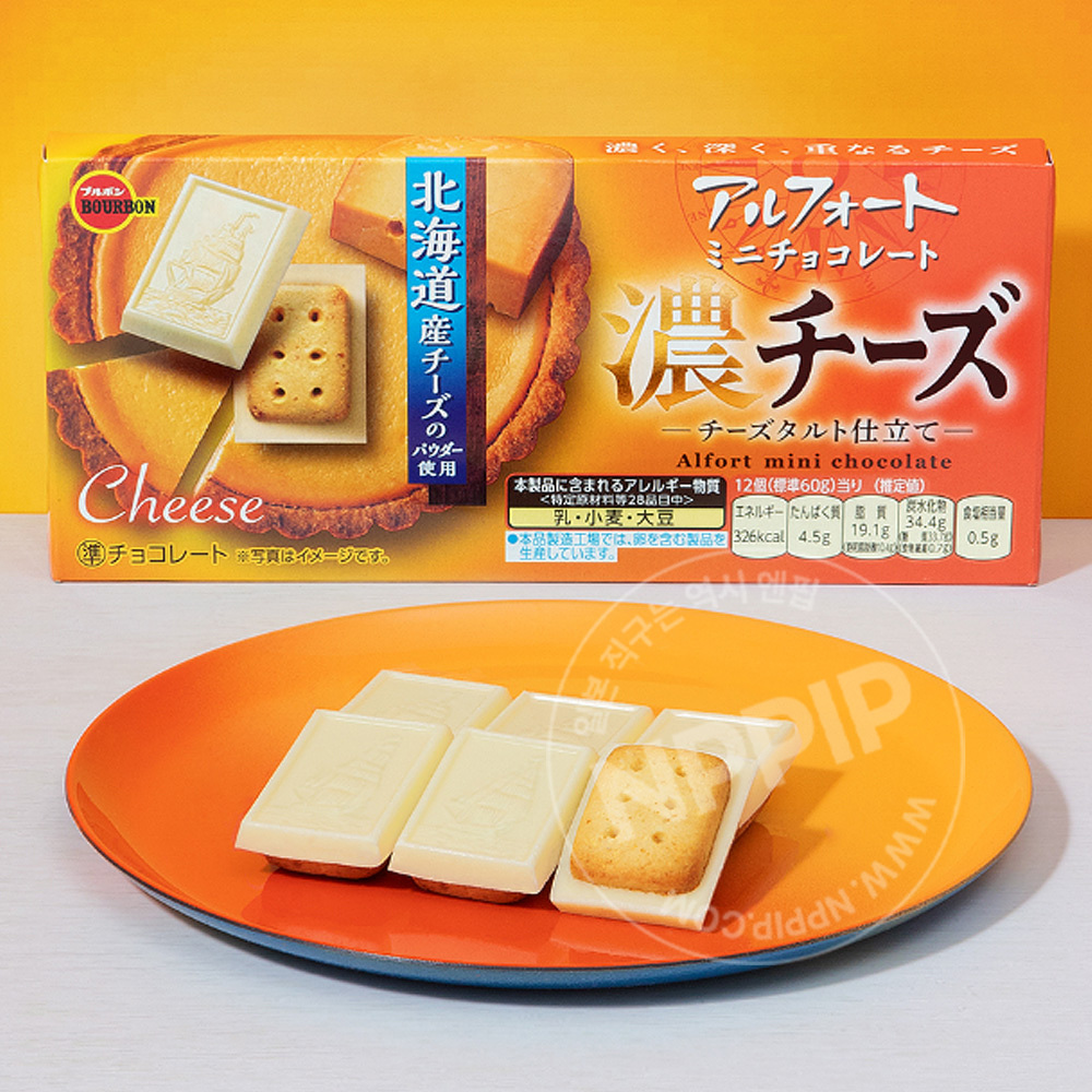 부르봉 알포트 미니 초콜릿 농후 치즈맛 12개입