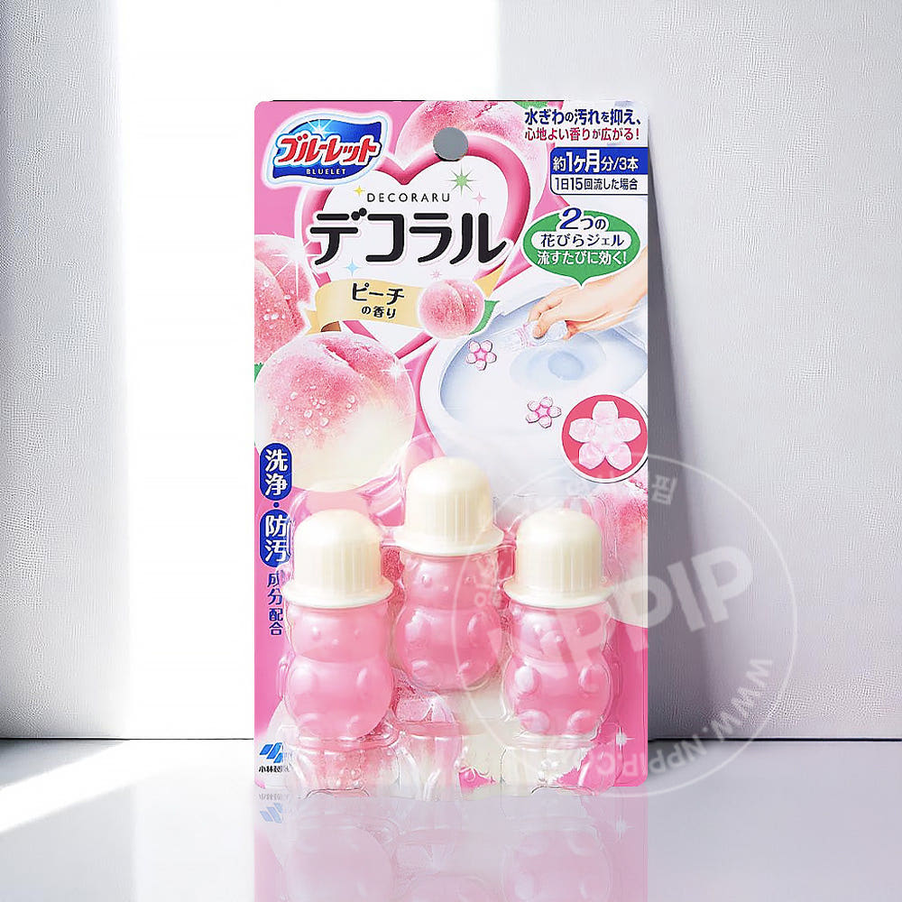 코바야시 블루렛 데코라루 꽃모양 변기 세정제 4종