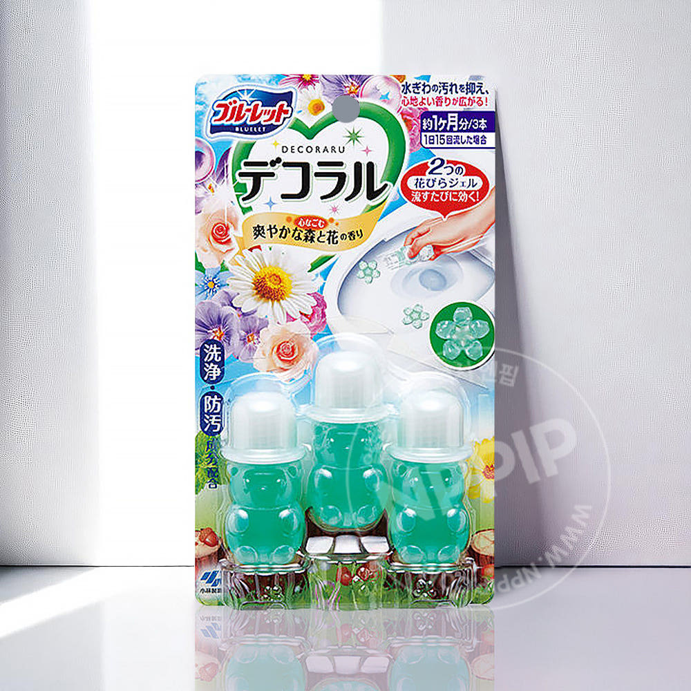 코바야시 블루렛 데코라루 꽃모양 변기 세정제 4종