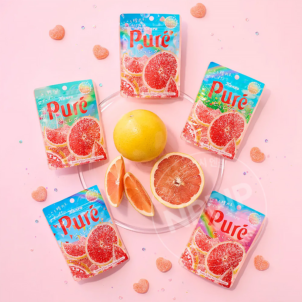 칸로 퓨레구미 봄하늘 핑그레 핑크 자몽 소다맛 52g 일본 젤리
