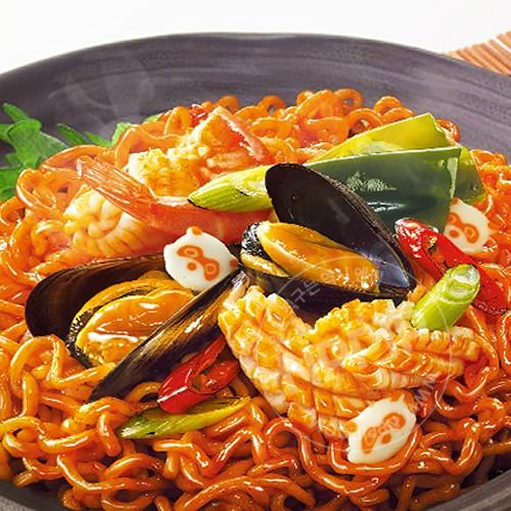 농심재팬 볶음 너구리 매운 볶음짬뽕맛 4봉입