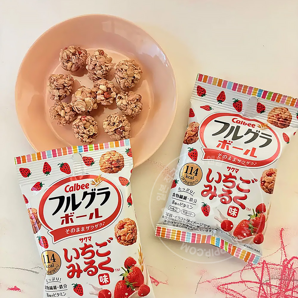 가루비 후루그라볼 딸기우유맛 그래놀라 26g