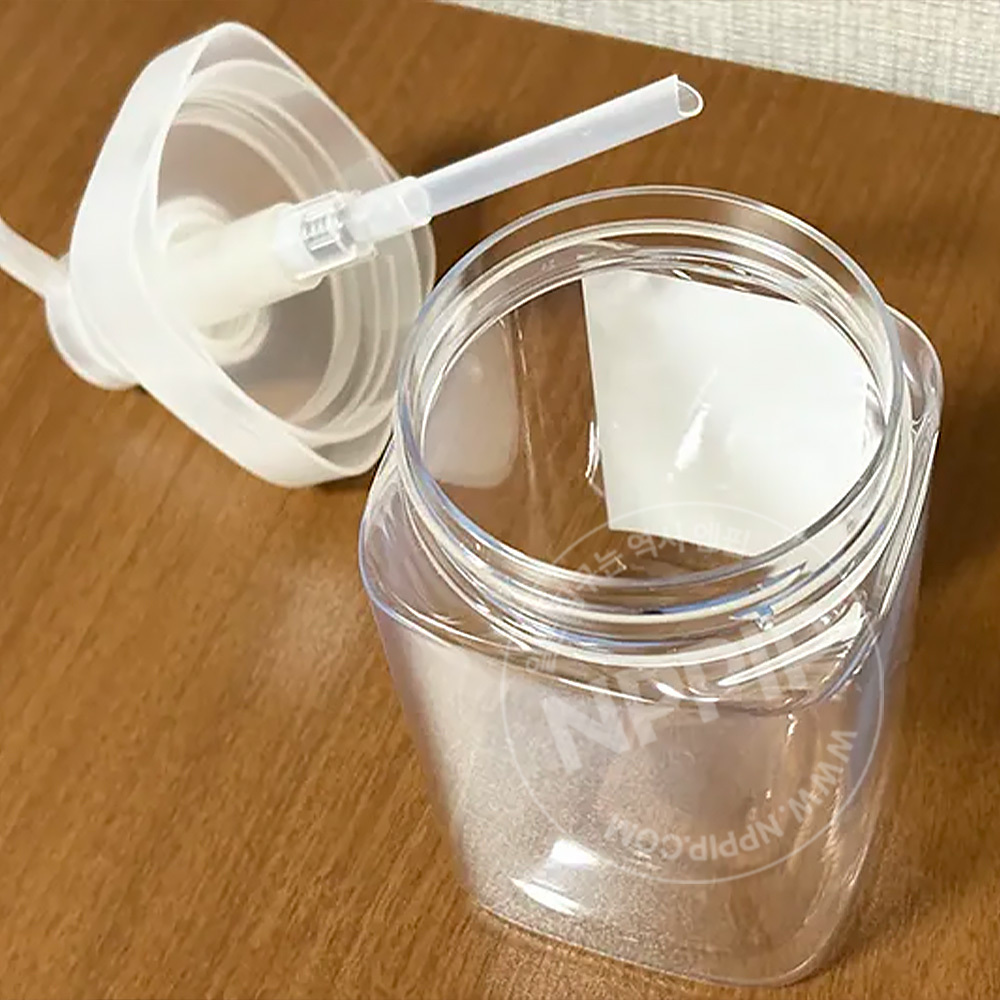 다이소 와이드 오픈 대용량 욕실 바디워시 샴푸 디스펜서 600ml 투명