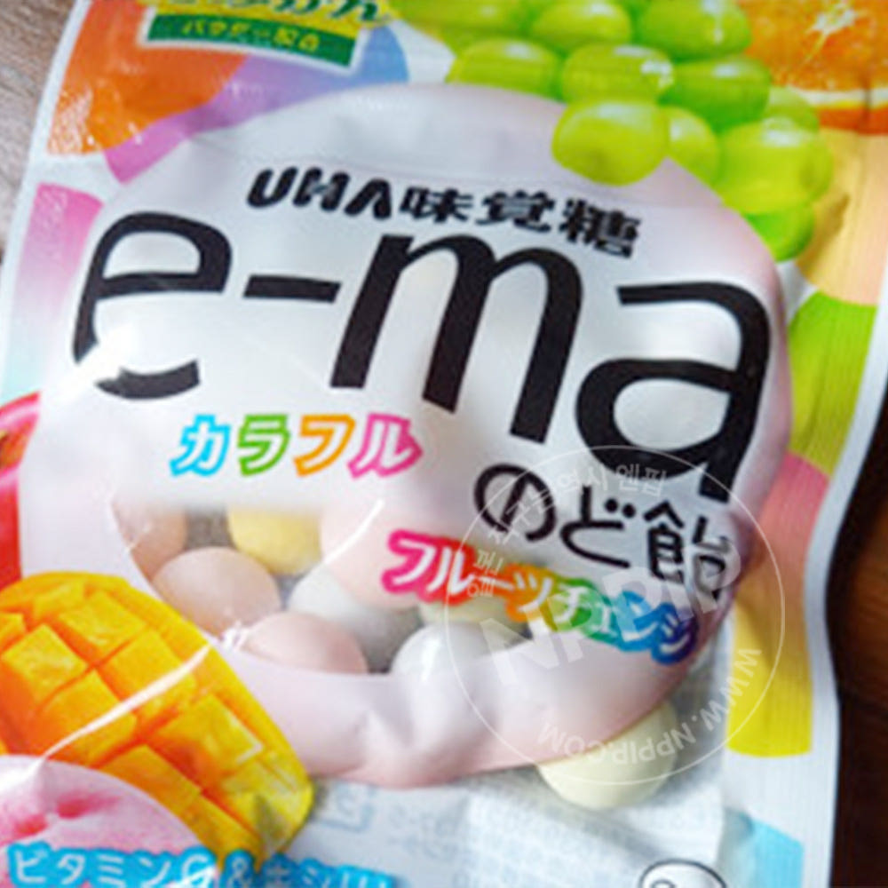 UHA미각당 e-ma 목캔디 컬러풀 과일 체인지 50g
