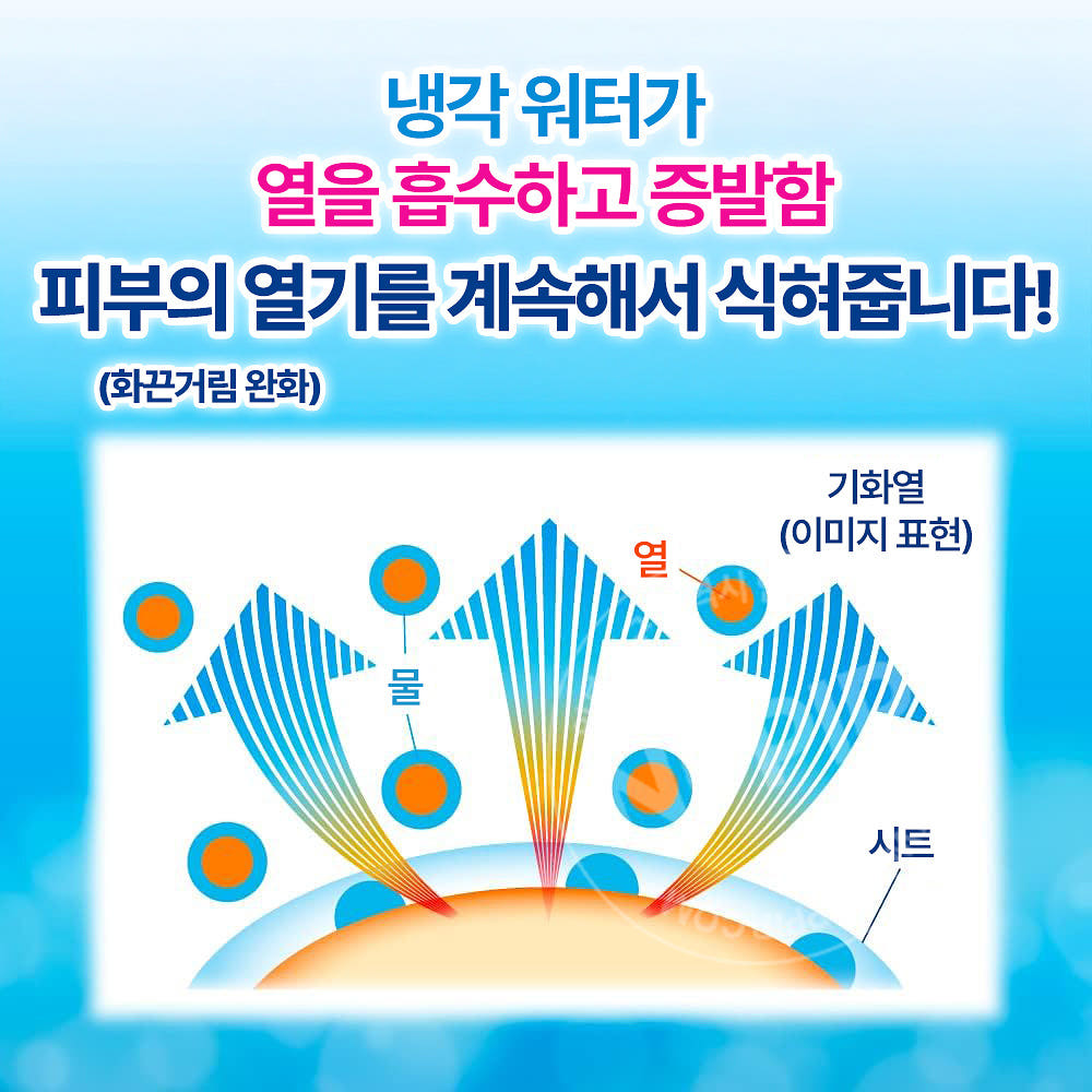 비오레 냉타올 -3도 쿨링시트 타올 목에 걸 수 있는 46cm 5매입 무향