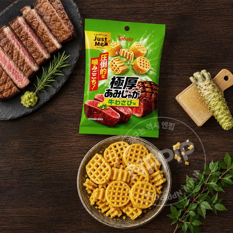 토하토 두꺼운 아미쟈가 스테이크 와사비맛 감자칩 45g
