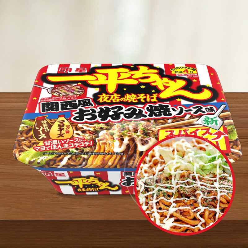 묘조 잇페이짱 야끼소바 간사이풍 오코노미야끼소스맛 122g
