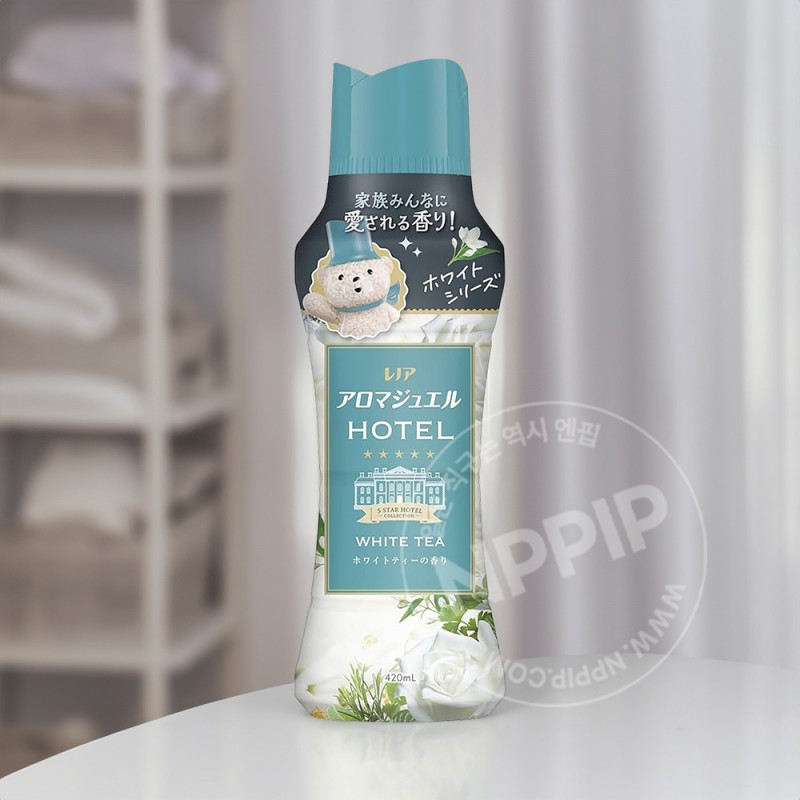 P&G 레노아 아로마쥬얼 호텔 화이트티향 섬유유연제 비즈 본체 420ml