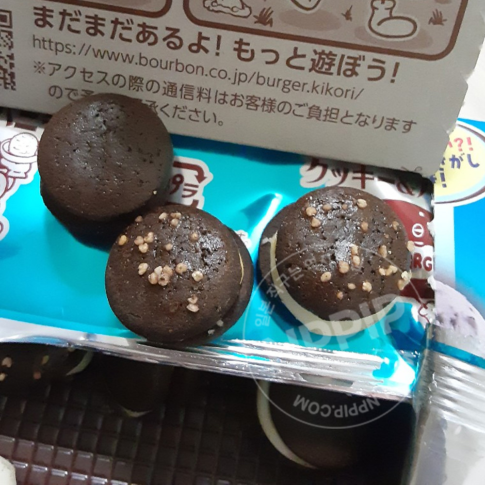 부르봉 에브리버거 쿠키 앤 바닐라맛 과자 61g
