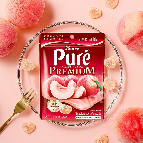 칸로 퓨레 구미 프리미엄 야마나시산 백도 복숭아맛 54g