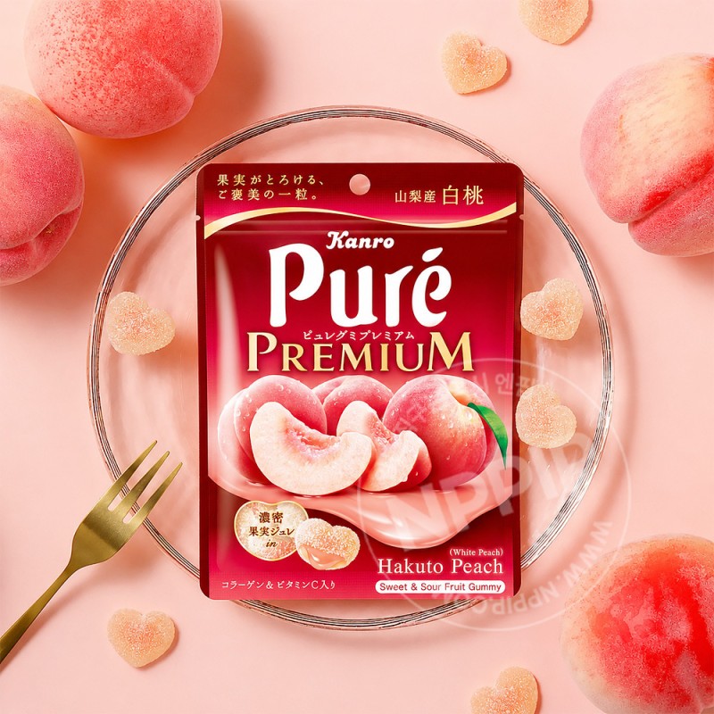 칸로 퓨레 구미 프리미엄 야마나시산 백도 복숭아맛 54g