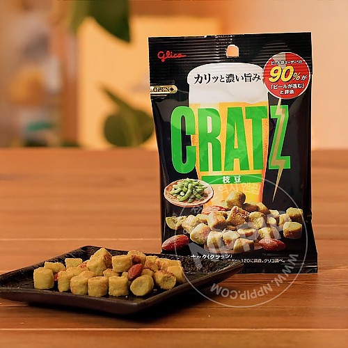 글리코 CRATZ 크래츠 프레첼 에다마메 완두콩맛 42g 맥주 안주 과자