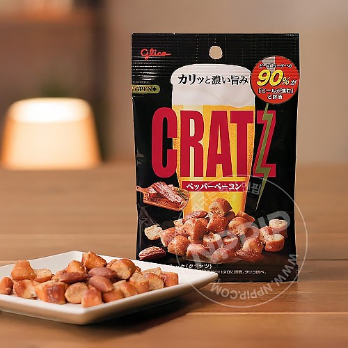 글리코 CRATZ 크래츠 프레첼 페퍼베이컨 42g 맥주 안주 과자