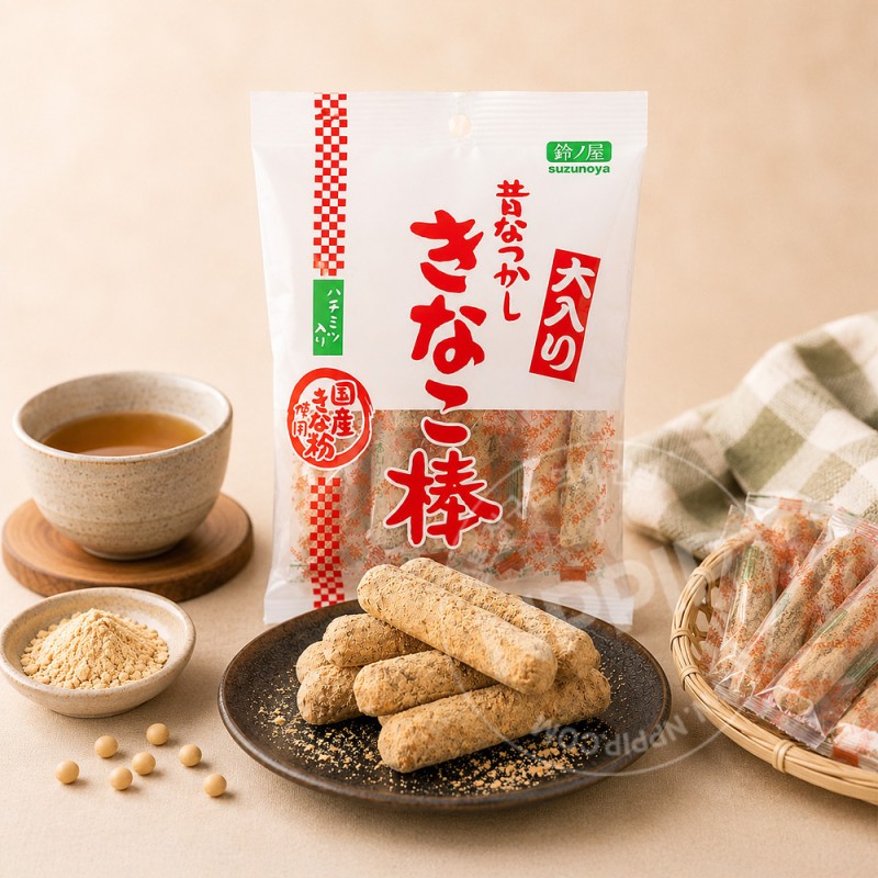 스즈노야 키나코봉 일본 콩가루봉 과자 스틱 45g