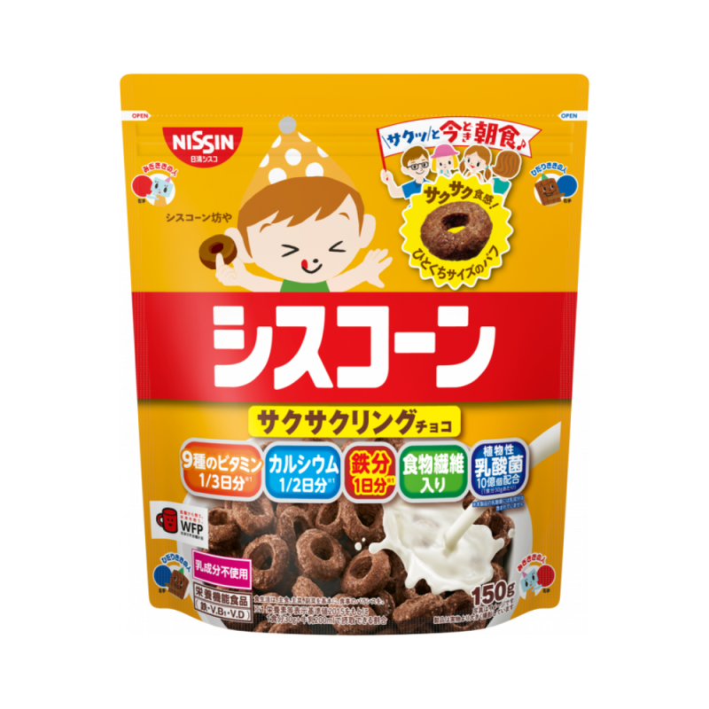 닛신 시스콘 사쿠사쿠 링 초코맛 시리얼 150g